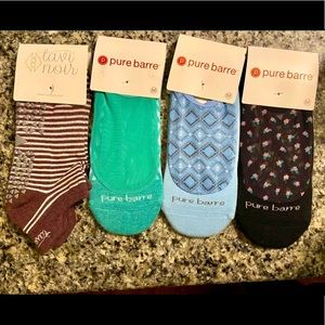 Pure Barre Sticky Socks (4 pair bundle - brand new with tags)